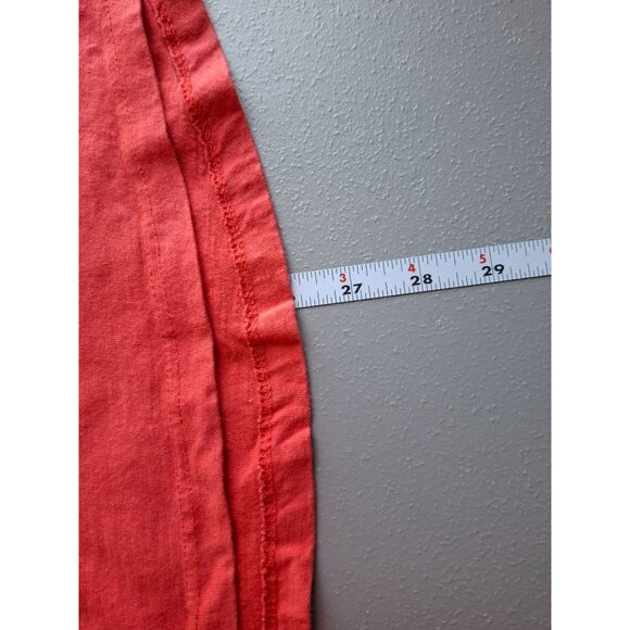 Keep In Touch Halter Top S Coral Sleeveless Embroidered Floral Cotton Boho Chic - Picture 7 of 7